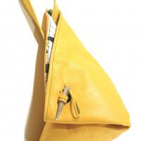 Yellow Leather Rain Drop Purse